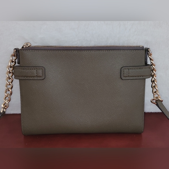 Michael Kors Karla Leather Crossbody Bag,  Army Green - Picture 7 of 13